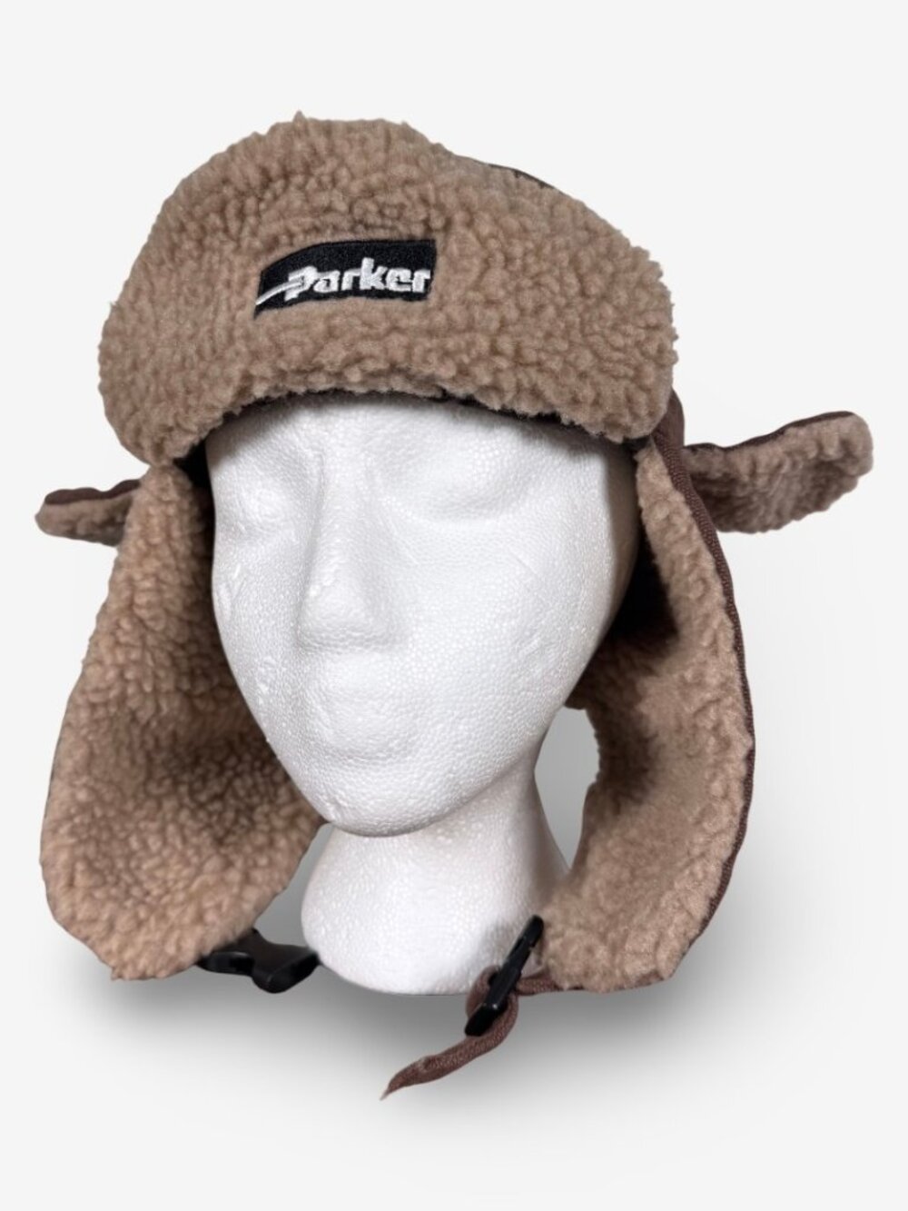 Y2K Parker Canvas Sherpa Brown Chapka Trapper Hat